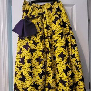 Ankara Wax Print Midi Skirt